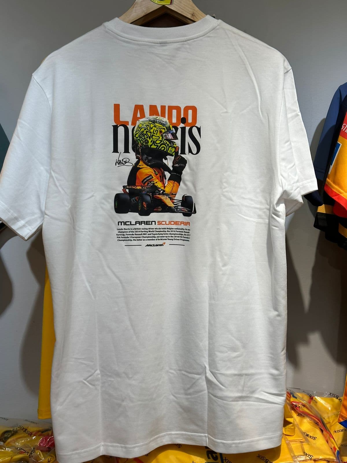 Lando Norris White Cotton T-shirt